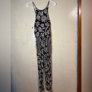 American Eagle floral jumpsuit size XXS tropical vacation halter